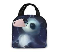 PrelerDIY Balloon Cute Panda Lunch Box Insulated Meal Bag Lunch Bag Reusable Snack Bag Food Container for Boys Girls Men Women School Work Travel Picnic