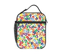 PrelerDIY Numbers Lunch Box - Insulated Lunch Bags for Women/Men/Girls/Boys Detachable Handle Lunchbox Meal Tote Bag