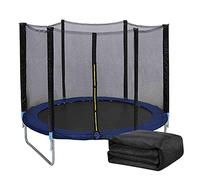 PRELGOSP 5/6/8/10/12/13/14/16 Ft Trampoline Net Replacement, Round Trampoline Protective Net, Breathable Outdoor Trampoline Safety Net Enclosure with Zipped Entrance (Net Only),16FT 12 Poles