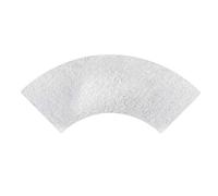 PRELGOSP Curved Bath Mat, Fan Shaped Corner Shower Mat, Microfiber Corner Bath Rug Carpet for Shower/Tub, Super Absorbent, Non Slip, Machine Washable, 45x100cm,White