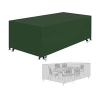 PRELGOSP Garden Furniture Cover, 420d Oxford Fabric Patio Table Cover, Garden Furniture Covers Waterproof, Anti-Uv, Windproof, for Chair And Table Rattan Sofa Cover,green,155x95x68cm