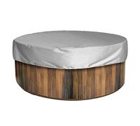 PRELGOSP Thermal Cover Hot Tub, Waterproof Hot Tub Cover with Drawstring, Uv & Weather Resistant Round Hot Tub Protection Cover for Outdoor Bathtub, Swimming Pool, Sandpit,grey,200 * 30cm