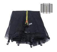 PRELGOSP Trampoline Net Replacement, 5ft 6ft 8ft 10ft 12ft 13ft 14ft 16ft Round Trampoline Safety Net, Outdoor Protective Replacement Enclosure Net with Zipped Entrance (Net Only),10FT 6 Poles