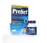 Prelief Acid Reducer Caplet, Dietary Supplement, Reduce up to 95% of the Acid in High-Acid Food and Beverages, 60 Count