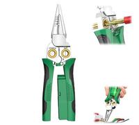 Preliminark 8 in 1 Wire Stripper with Voltage Tester, Cable Scissors & Crimper Pliers, Multi-Tool for Cutting, Pulling, Stripping Wires, 12V-250V Live Detection (1 Pcs, As Show)
