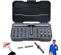 Preliminark Screwdriver Set, Preliminark 24 in 1 Magnetic Ratchet Screwdriver Sets, Readyintend 24 in 1 DlY Screwdriver Set Magnetic Compact and Portable Ratchet Screwdriver with T-Shaped Handle