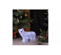 Prelit Christmas Acrylic Polar Bear Decoration
