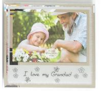 Prelude 5"x3.5" Frosted Glass Photo Frame I love my Grandad