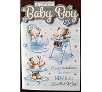 Prelude a Lovely Baby Boy. New Baby Card For Boy