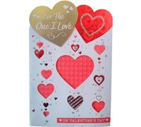 Prelude For The One I Love On Valentine's Day Card. 23x15cm (9x6 Inches), Red/White