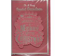 prelude Grandson Christmas Card ~ Happy Christmas To A Special Grandson ~ Santa's List Quality Xmas Card