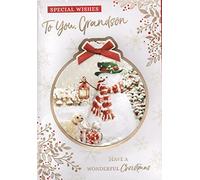 prelude Grandson Christmas Card ~ To A Fantastic Grandson At Christmas ~ Card Size 20cm x 14cm (Code 42561)