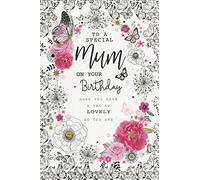 Prelude Mum Birthday Card ~ With Love To A Wonderful Mum Sending Birthday Wishes ~ Traditional Flower Card