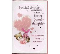 prelude New Baby Granddaughter Card ~ On The Birth Of Your Lovely Granddaughter ~ Lovely Quality New Baby Card For The New Grandparents.