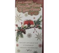 prelude Our House to Your House Christmas Card ~ From Our House To Your House ~ Bears & Presents Size 23cm x 14cm