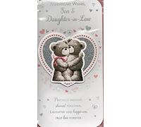 prelude Son and Daughter-In-Law Anniversary Card ~ To A Special Son & Daughter-In-Law On Your Anniversary ~ Bears On Bench