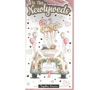 Prelude To The Newlyweds Just Married Together Forever ~ Bride & Groom & Balloons Slim Card Size 23cm x 14cm