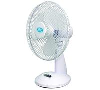 Prem-i-air 12" Inch Table Electric Powerful Oscillating Portable Cold Air Cooling Desk Fan with 3 Speed, Adjustable Tilt, Low Noise, Use in Homes and Offices White