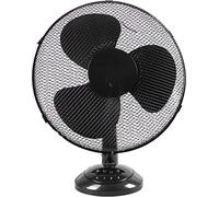 Prem-i-air 16 Inch (40 cm) Fan with 3 Speed Settings, Oscillating Function for Wider Air Distribution and an Adjustable Fan Head Black
