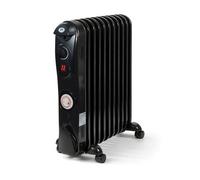 Prem-I-Air 2.5 Kw 11 Fin Oil Filled Radiator With 24 Hour Timer Black