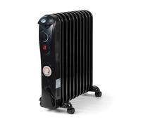 Prem-i-Air 2.5 kW 11 Fin Oil Filled Radiator with 24 Hour Timer Black PREM-I-AIR Black
