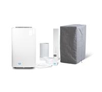 Prem-I-Air 4-in-1 Portable Mobile Air Conditioner, 12000 BTU - Air Cooling, Dehumidifier, Fan, Auto Mode, Long Exhaust Hose, Remote, Timer, 2 Window Venting Kits, Dust Cover Cover, Energy A