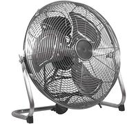 Prem-i-air Chrome 14" Inch (35 cm) Powerful Cooling Cold Air High Velocity Floor Air Circulator Fan with 3 Airflow Speed Settings, Quiet Operation For Use in Homes, Offices and Bedrooms