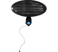 Prem-I-Air EH0368 2000W Space Saving Wall Mounted Patio Heater | Black