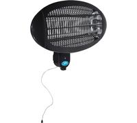 Prem-I-Air EH0368 2000W Space Saving Wall Mounted Patio Heater | Black