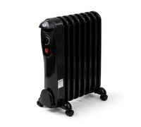 Prem-I-Air Oil Filled Radiator Black With Castors 7 Fin 1.5Kw Black