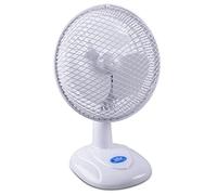 Prem-i-air Portable Electric Powerful Cooling Desk Fan with 2 Airflow Speed Settings, Adjustable Tilt and Quiet Operation For Use in Homes, Bedrooms and Offices White 6 Inch