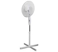 Prem-i-air White 16 Inch (40 cm) Oscillating Cooling Pedestal Standing Fan with 3 Speed Settings, Adjustable Height and Fan Head Angle, and Quiet Operation For Homes, Bedrooms and offices