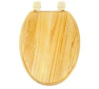 Prem Solid Wood Toilet Seat Cover - Universal Fit for V-Sd & Toilets, Comfortable, Ele Design for Enhanced Bathroom Sle