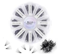 Premade Fans Eyelash Extension 20D D Curl 0.03mm 500 Fans 9-16mm Mixed Pre Made Fans Thin Base Russian Lash Extensions Pro Made Loose Lash Fans(500-20D-0.03-D-916)
