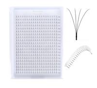 Premade Fans Eyelash Extensions 3D 4D 5D 6D Short Stem & Long Stem Volume Fan Lashes Extension .07 .10 Pre made Lash Fans C D Curl 8-15 MIX Tray (440fans 4D-0.07-Long Stem, C Curl)