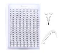 Premade Fans Eyelash Extensions 3D 4D 5D 6D Short Stem & Long Stem Volume Fan Lashes Extension .07 .10 Pre made Lash Fans C D Curl 8-15 MIX Tray (400fans 6D-0.07-Short Stem, C Curl)