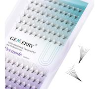 Premade Fans Eyelash Extensions Russian Volume Lashes 7D Cluster Short Stem D curl Length 8-14mm thickness 0.07mm Middle Tape Premade Volume Easy Fan by GEMERRY (0.07-7D-D curl-8-14MIX)