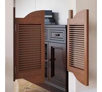 Premade Louvered Partition Doors, Heavy Duty Dual Swing with Double Action Hinges for Kitchen, Doorway, Hallway, Office