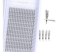 Premade Manga Lash Extensions 5D W Shape Eyelash V-Shaped Pyramid Spire Volume Fans Lashes Cluster,9-15mm Anime Cosplay Makeup Eyelashes (Fine Feathers 12mm, D Curl)