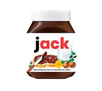 Premade Name Stickers Gifts: Gift Ready Custom Labels - Chocolate Spread Customised Gift, Custom Stickers for Jars, Hazelnut Cream Name Label - Christmas Gifts, Jar Not Included (Jack)