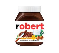 Premade Robert Name Labels for Jars - Personalised Labels with A Name to Fit a Nutella Spread Jar, Customised Gifts for Him, Gift Label Sticker Premade with Your Name