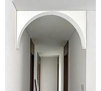 Premade Rounded Corners Door Arch Molding, 2 PCS Arch Doorway Kit Universal Curved Corners, Paintable Half Circle Door Frame Cover, Easy to Add(26x36x36cm/10.2x14.2x14.2)