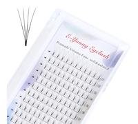 Premade Russian Volume Fans 4d/5d/6d/7d/8d Eyelashes 0.07 Thickness Natural Soft Short Stem Lash Eyelash Extensions 3d Supplies Individual Lashes (E-Y 4D-0.07-C, 14mm)