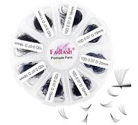Premade Volume Eyelash Extensions 10D 0.07 D Curl 1000pcs Loose Fan Lashes15-20mm Mixed Tray Pointy Base Premade Fans Russian Lashes Handmade Premade Loose Fans