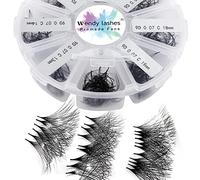 Premade Volume Eyelash Extensions 9D 0.07mm D Curl 500 Fans 13-20mm Mixed Tray Premade Fans Loose Handmade Volume Lash Extensions Pointed Thin Base Promade Loose Fans(500-9D-0.07-D-1320)