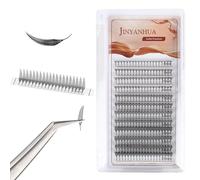 Premade Wings Lash Extensions 8-15mm Mix Lash Tray C/D Curl Premade Volume Fans Comic Spire Eyelashes Black Flat Root Feather Soft Individual Anime Spire Eyelash (Spire-D 8-15mm Mix)