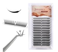 Premade Wings Lash Extensions 8-15mm Mix Lash Tray C/D Curl Premade Volume Fans Comic Spire Eyelashes Black Flat Root Feather Soft Individual Anime Spire Eyelash (Fox Spire-D 8-15mm Mix)