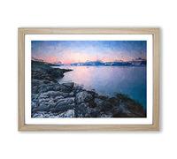 Premantura in Istria Croatia in Abstract Framed Print | A2 Oak Framed Wall Art | Ready to Hang | Abstract Fantasy Picture | Living Room Bedroom Lounge Office