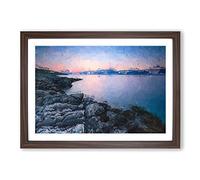 Premantura in Istria Croatia in Abstract Framed Print | A2 Walnut Framed Wall Art | Ready to Hang | Abstract Fantasy Picture | Living Room Bedroom Lounge Office