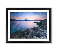 Premantura In Istria Croatia Painting Modern Art Framed Print | A2 Black Framed Wall Art | Ready to Hang | Modern Historical Picture | Living Room Bedroom Lounge Office